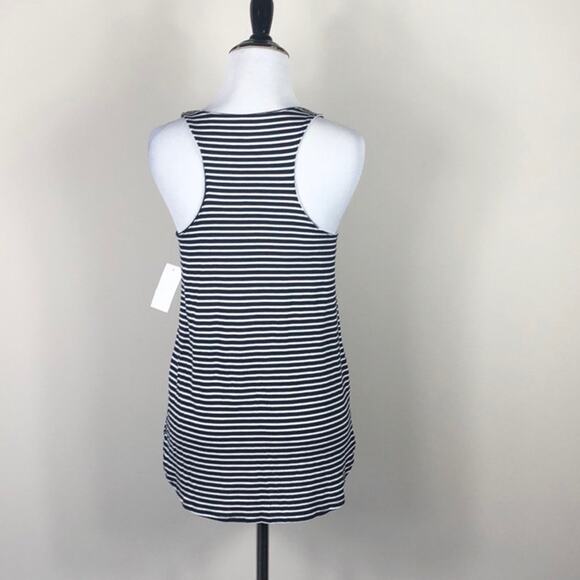 Joe Fresh Top Navy Blue Striped Tank Top - Picture 3 of 5
